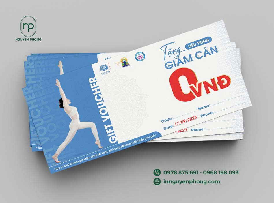 Voucher được làm từ chất liệu giấy coucher 